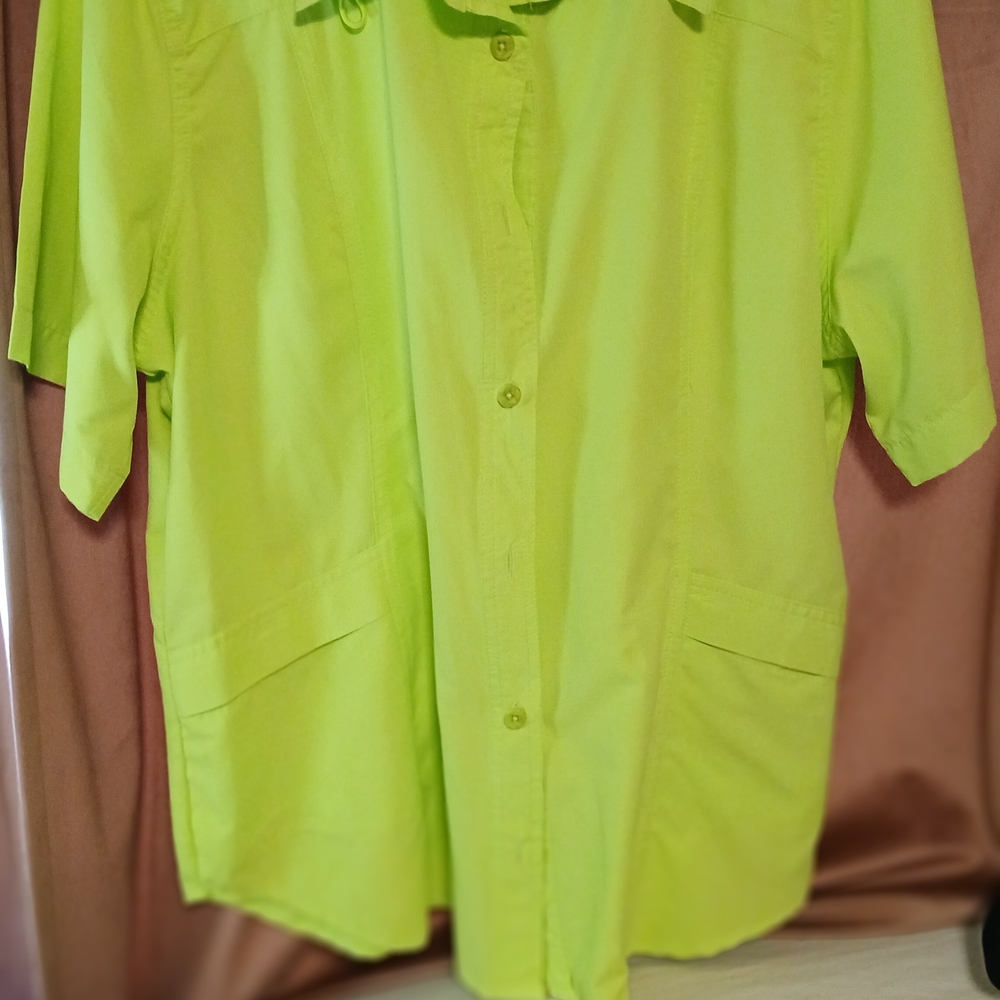 Bright Green Button-Up Shirt
